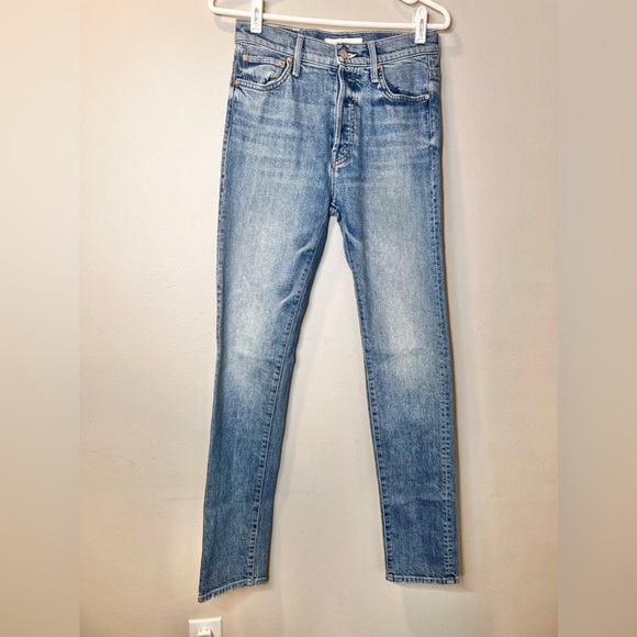 Mother Superior  The Pick Up Skimp Jeans In Melancholy Blue Size 24 - Picture 3 of 8